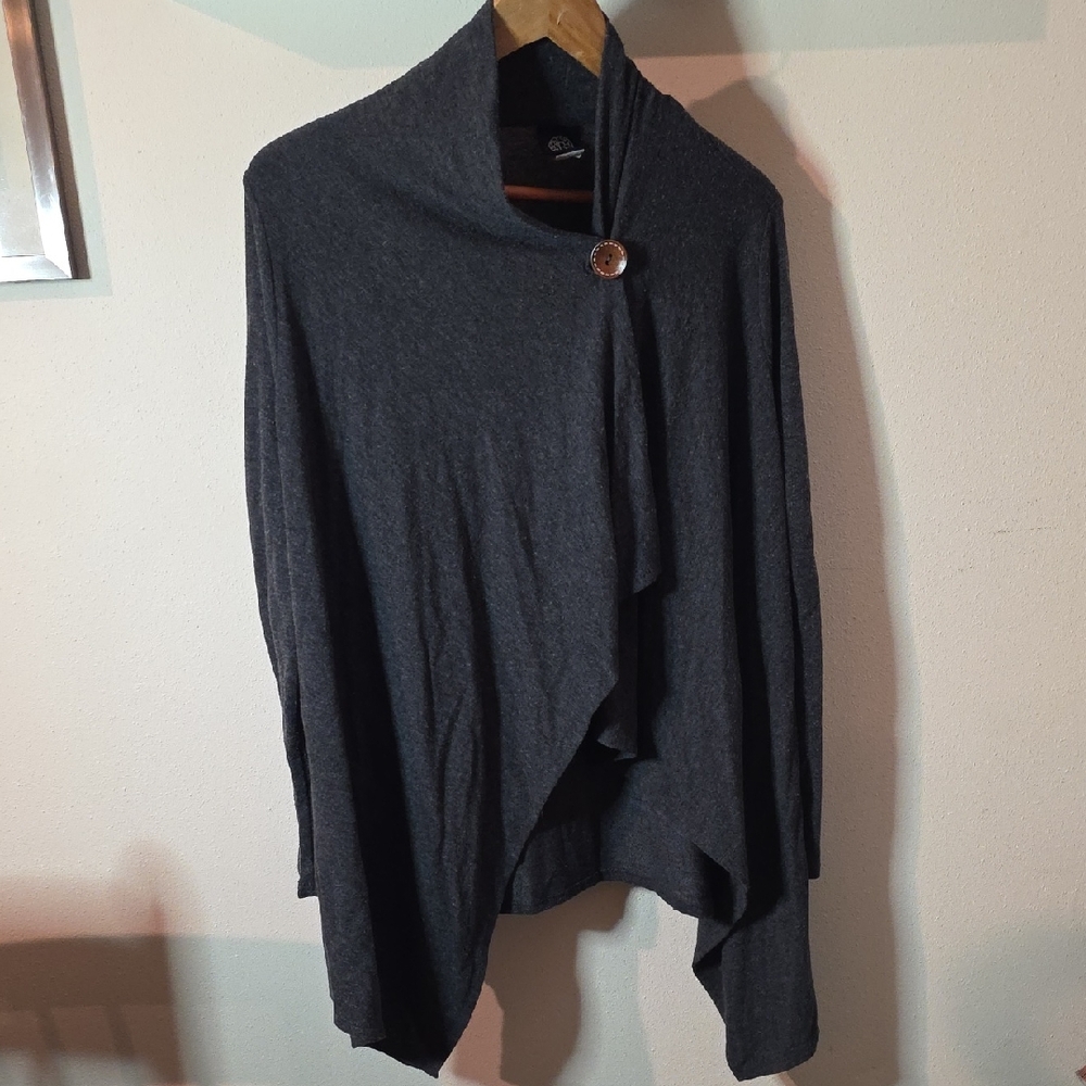 Bobeau Charcoal Gray Women's Poncho